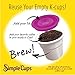 Disposable K-cup Lids for Keurig (100 count)- Reuse and Recycle your empty K-Cups
