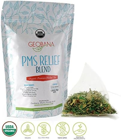 Geobana Organic PMS Relief Blend tea (15 tea pyramid sachets)
