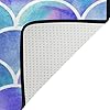 ALAZA Rainbow Watercolor Scales of Mermaid Area Rug Rugs for Living Room Bedroom 7' x 5'