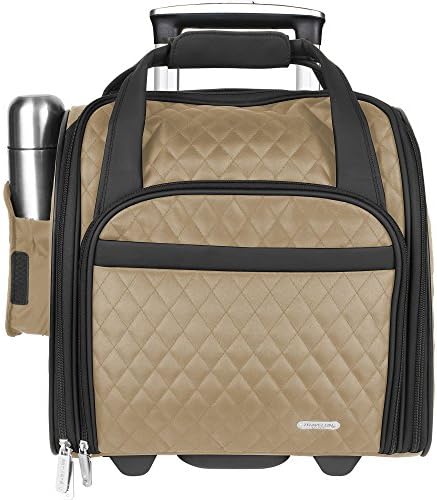 Travelon Wheeled Underseat Carry-On With Back-Up Bag (Khaki)