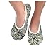 Snoozies Womens Quilted Ballerina Comfort Split Slipper Socks