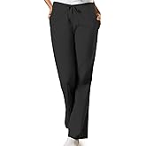 Cherokee Scrub Pants for Women Drawstring Waist with Flare Leg 3 Pockets, Fade Resistant, Durable & Easy Care Fabric - 4101