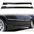 MODILOVER Side Skirts, Compatible With 1996-2000 Honda Civic, PU Unpainted Black CS Style Rocker Panel Side Splitter Bottom Line