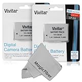 (2 Pack) Vivitar LP-E8 Ultra High Capacity 1300mAH Li-ion Batteries for CANON REBEL T5i T4i T3i T2i, EOS 700D 650D 600D 550D DSLR (Canon LP-E8 Replacement)