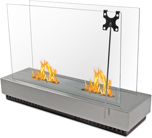 Wolfire 76 2 Cm Outdoor Ethanol Kamin Mit Sicherheitsglas Edelstahl Tisch Top Bio Ethanol Kamin Mit 2 X 1 5 Liter Brenner Rauchfreie Kamin Brenner Einsatz Kerzenloscher Werkzeug Im Lieferumfang Enthalten Amazon De Garten