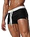 Malavita Mens Swimwear Shorts Slim Wear with Pocket(XL, Black)