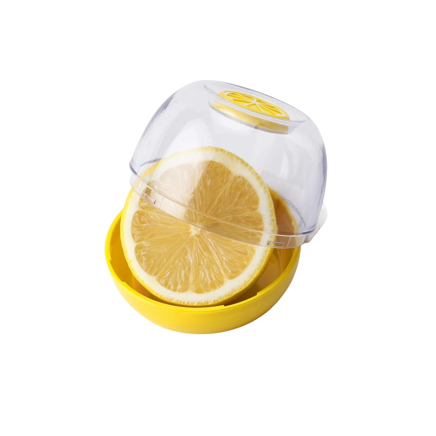 Joie Fresh Flip Pod Lemon Storage Container – Keeps Leftover Lemons Fresh with Snap-On Lid, BPA-Free & Dishwasher Safe, Yellow