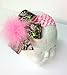 Baby Girls Pink Black Brown Green Camouflage Print Hair Bow on Crochet Headband with Feather Camo Hair Bow Toddler Girl Hair Accessories