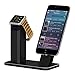 Apple Watch Stand .ZIKU Aluminum Apple Watch iPhone X/8/8Plus/7/7Plus/6s/6s Plus Dock, [2 in 1 Charging Dock]Apple Watch Charging Stand, Charger Station for Apple Watch Series 3/2/1--BLACK