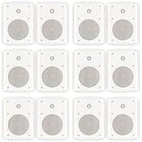Theater Solutions TS5ODW Indoor or Outdoor Speakers Weatherproof Mountable White 6 Pair Pack