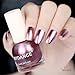 1 Bottles 10ml Rose Gold Silver Mirror Nail Polish Metal Nail Polish Varnish Metallic Nail Manicure Set (12)