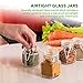 3 oz Small Glass Jars With Airtight Lids, Glass Spice Jars - Leak Proof Rubber Gasket and Hinged Lid for Home and Kitchen, Small Glass Containers with Lids for Party Favors (48 Pack)