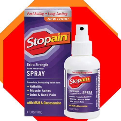 Stopain Extra Strength Pain Relief Spray 4 fl. oz Mess Free and Easy