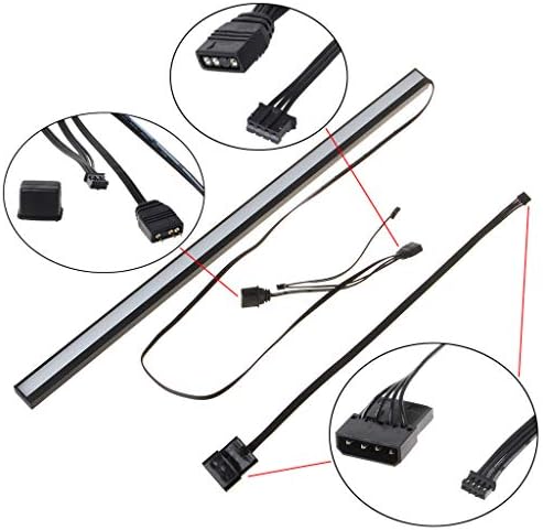 Mcbbigxw Colorful RGB Adjustable Lamp Bar Aluminum Alloy Hard Light Strip for Computer PC Cooling Fan Accessories