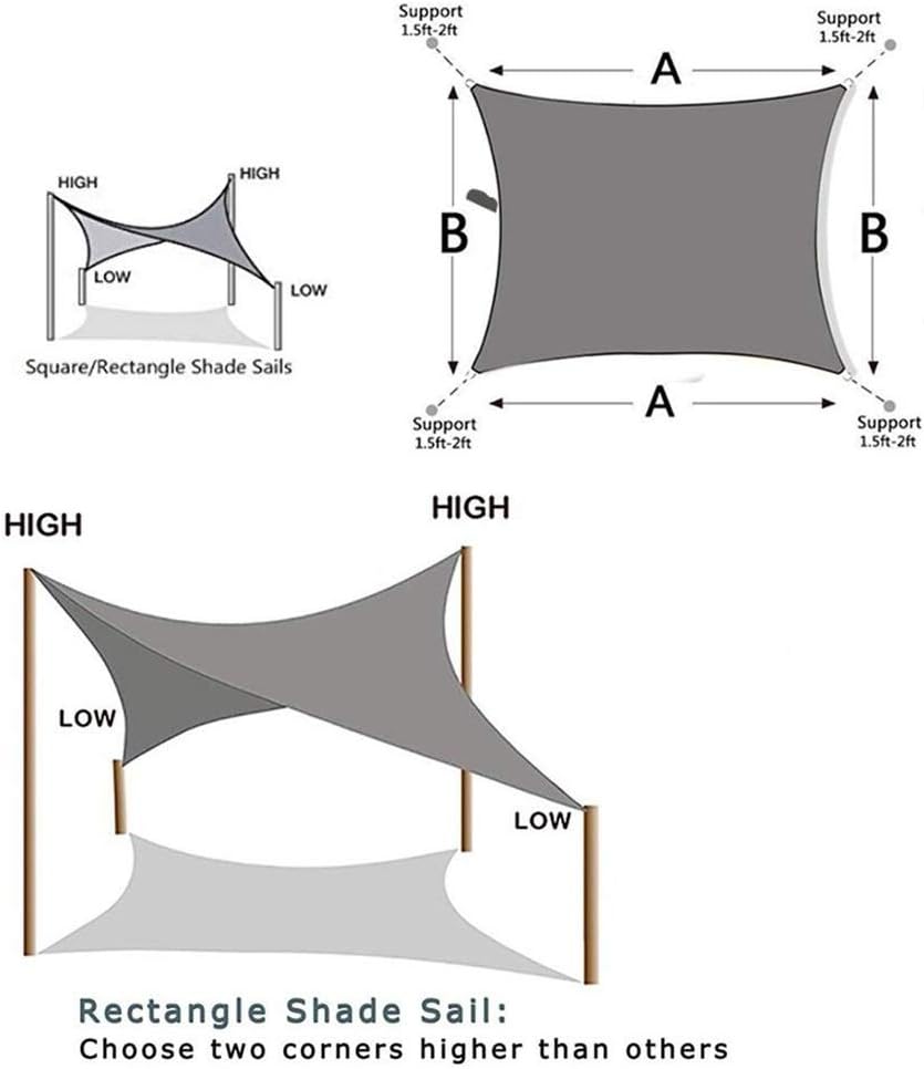 Amazon Com Liangjun Sun Shade Sail Sunscreen Waterproof Uv Block Anti Aging Garden Outdoor Patio Terrace Carport Customizable Color Purple Size 7x7m Home Kitchen