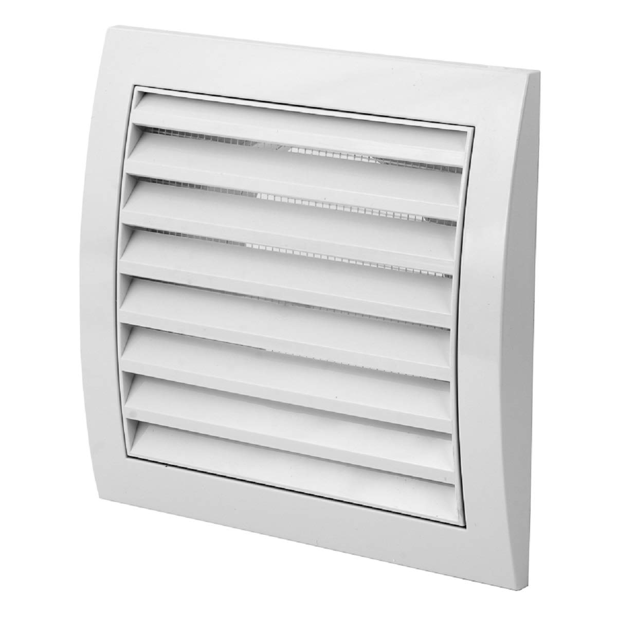 Ø 100mm / 4'' Cowled Duct Cover with Gravity Flap - Ventilation Grille with Rain and Wind Protection - External Air Vent Covers - ABS Plastic White
