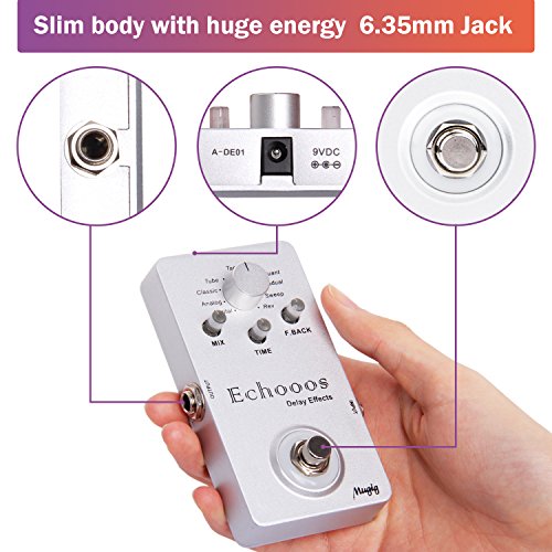 Mugig Electric Effects Pedal, Bass Guitar Effects Pedal, Multi-effects Pedal, Multieffects Processors with 9 Types True Bypass for Electric Guitar/Bass(Digital) - Thumbnail 4