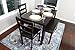 Home Life Life Home 4 Person-5 Piece Kitchen Dining Set-1 Table, 3 Leather Chairs & 1 Bench Espresso Brown