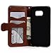 S6 Edge Case, Galaxy S6 Edge Wallet Case Premuim PU Leather 3D Retro Embossed Totem Flower Case Ultra Slim Shockproof TPU Inner Bumper with Magnetic Clip & ID/Credit Card Holders by Badalink - Brown