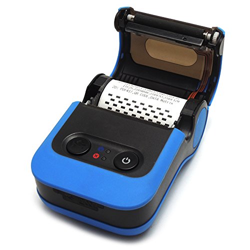 Portable bluetooth thermal label printer support both label and r…