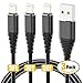 3Pack 3ft Charging Cord CABEPOW for Certified iPhone Charger Cable/Data Sync iPhone USB Fast Charging Cable Cord Compatible for iPhone X Case/8/8 Plus/7/7 Plus/6/6s Plus/5s/5,iPad Mini Case(Black)
