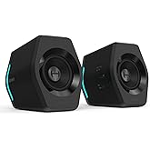 Edifier G2000 RGB Gaming Speakers, 32W Peak Power, Compact Design for PC/PS4/Desktop, Bluetooth 5.1, 3.5mm AUX, Game/Movie/Mu