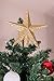Clever Creations Christmas 8 Inch Tree Topper Glittered Star Decoration, Glitter Treetop Holiday Home Décor, Gold