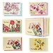 Thank You Cards set 50 Cards 50 Colored Envelopes, 5 Floral Designs Greeting Cards, Blank Foldable Note Cards Watercolor Florals Assorted Pack Greeting Cards for All Occasions 4 x 6 inches By Colorona