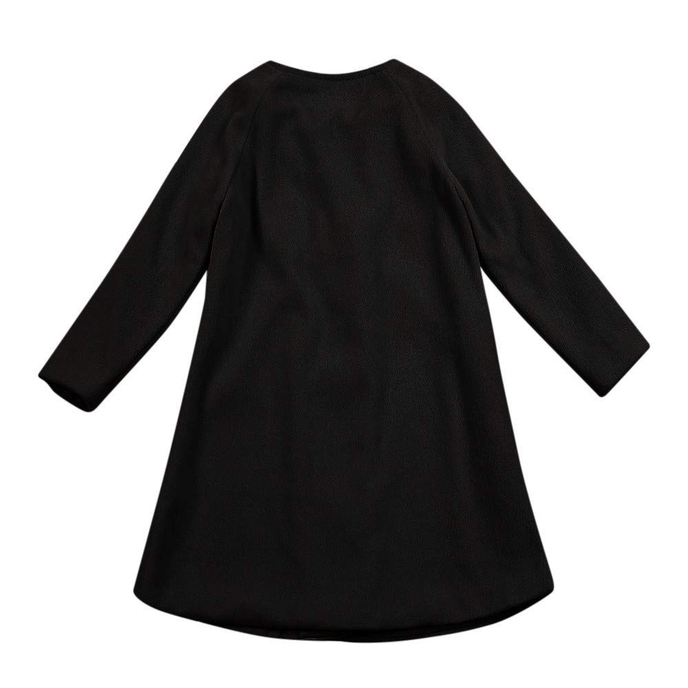 BaZhaHei Herbst Winter Baby Mantel Baby M/ädchen Outwear Kinder Mantel Knopf Jacke Warme Kleidung Sweatjacke Fleecejacke Wintermantel Weicher Dufflecoat Solid Outdoorjacket