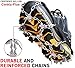 Ice Cleats Crampons Traction Snow Grips for Boots Shoes Women Men Kids Anti Slip 19 Stainless Steel Spikes Safe Protect for Hiking Fishing Walking Climbing Jogging Mountaineering