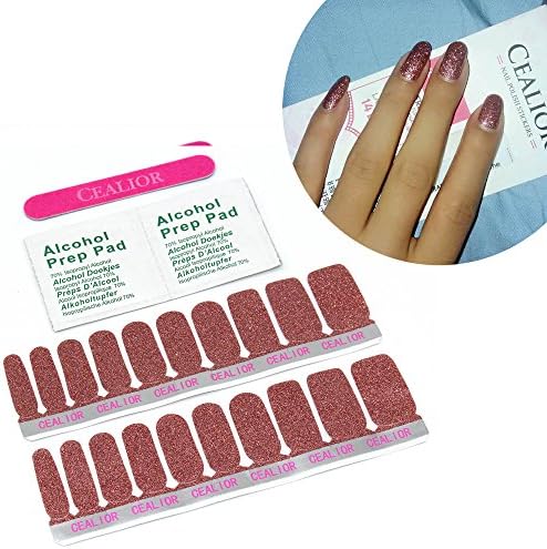 Cealior Premium Nail Wraps/Nail Stickers/Nail Strips/Nail Foils/Nail Decals,Salon Effect,Instant Manicure,Includes 20 Nail Wraps with Different Sizes for Fingers or Toes