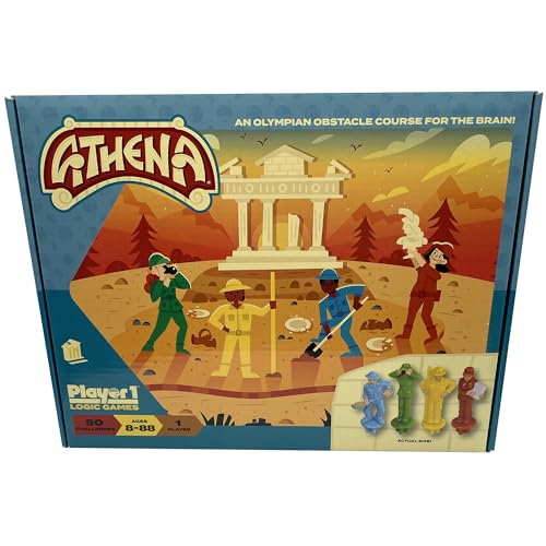 Player 1- Athena - Single Player Logic Game, 50 Challenges & Puzzles, Difficulty Levels Range from Easy to Difficult, Project Genius, Ages 8+