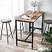 VASAGLE Vintage Dining Table, Bar Table With Solid Metal Frame, Multifunctional Desk for Dining Room or Living Room, Wood Look Accent Furniture ULBT91X