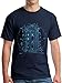 Vitruvian Police Box Shirt Doctor Shirt for Navy L