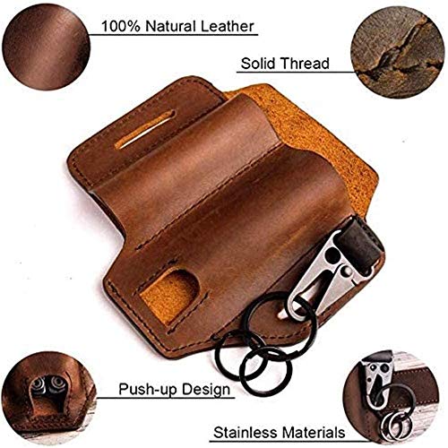 Multitool Leather Sheath EDC Pocket Organizer, Genuine Leather Edc Belt