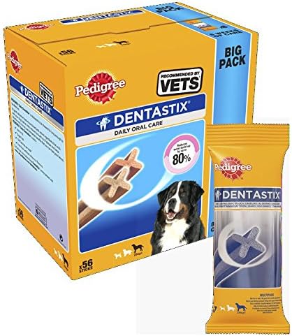 Pedigree Dentastix Daily Oral Care Dental Chews Large Dog 56 Sticks, 8 x 270g, Clear, 2.16 kg (Pack of 1) - Image 3