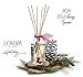 LOVSPA Reed Diffuser Set, Joy Winterberry Spruce Scented Oil Diffuser with Sticks, Home Fragrance Accessories for Bathroom Shelf Decor, Aroma Diffusers for Home or Office Desk, USA Made