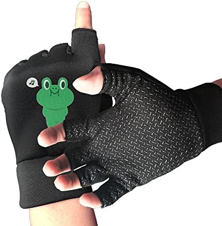 Xcjycd Frog Animal Womens Fingerless Gloves Cycling Gym Weight Lifting Crossfit Yoga Arthritis Gloves For Women