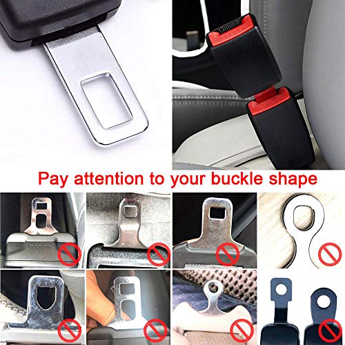 Car Seat Belt Extender, Chanvoo Vehicle Buckle Insert Clips, 2 Pack 4.7"