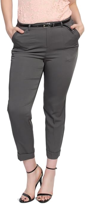 cuffed cropped trousers