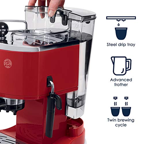 2 DeLonghi+ECO+301+R+Cafetera+Barista+Acero