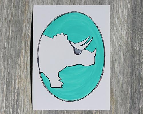 Dinosaur Pirate Art Print, Triceratops with Eye Patch, 5"x7" or 8"x10"