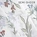 Zenna Home Dragonfly Garden Semi Sheer Fabric Shower Curtain, 70 x 72 Inches, Multi