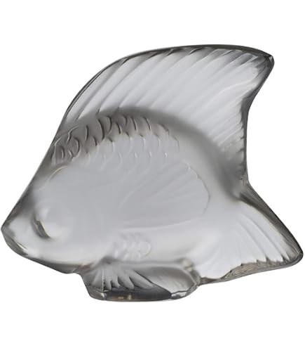 Amazon.com: Lalique Crystal Clear and Gold Stamped Fish Sculpture