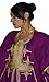 Moroccan Caftan Hand Made Breathable Cotton with Gold Hand Embroidery Long Purple