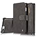Harrms Leather wallet phone case iPhone 6/iPhone 6S/iPhone 6 Plus/iPhone 6S Plus/iPhone 7/iPhone 7 Plus,12 Card Slot Series [Zipper Cash Storage] Premium Flip Wallet Case Cover