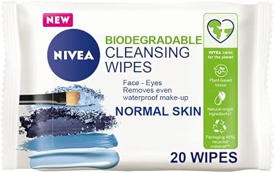 NIVEA Biodegradable Cleansing Wipes Normal Skin 20 sheets Plant-Based