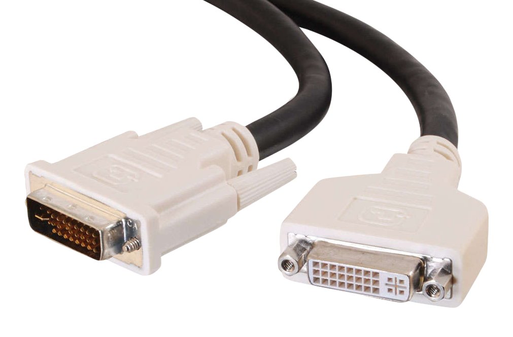C2G 2M DVI-I Male to Female DVI-I Dual Link Video Monitor Display Cable