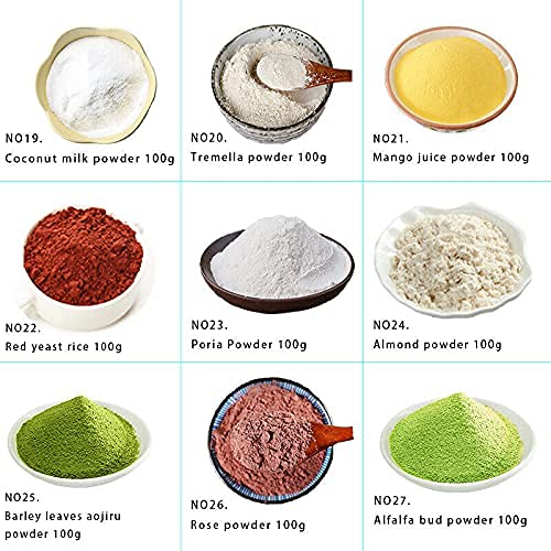 100 g 32 tipi di tè cinese matcha tè verde in polvere profumato maschera in polvere di tè in polvere (11 carote in… - immagine 3