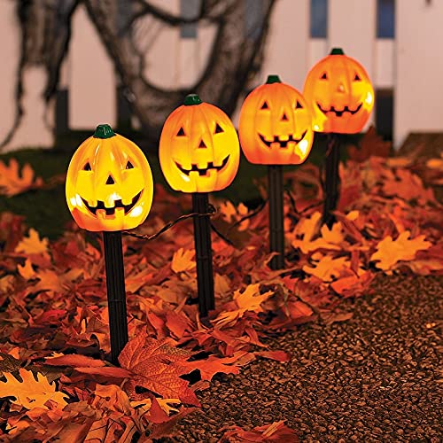 Vanthylit 4PK Halloween Pathway Light with 20LT Clear Bulbs Lights